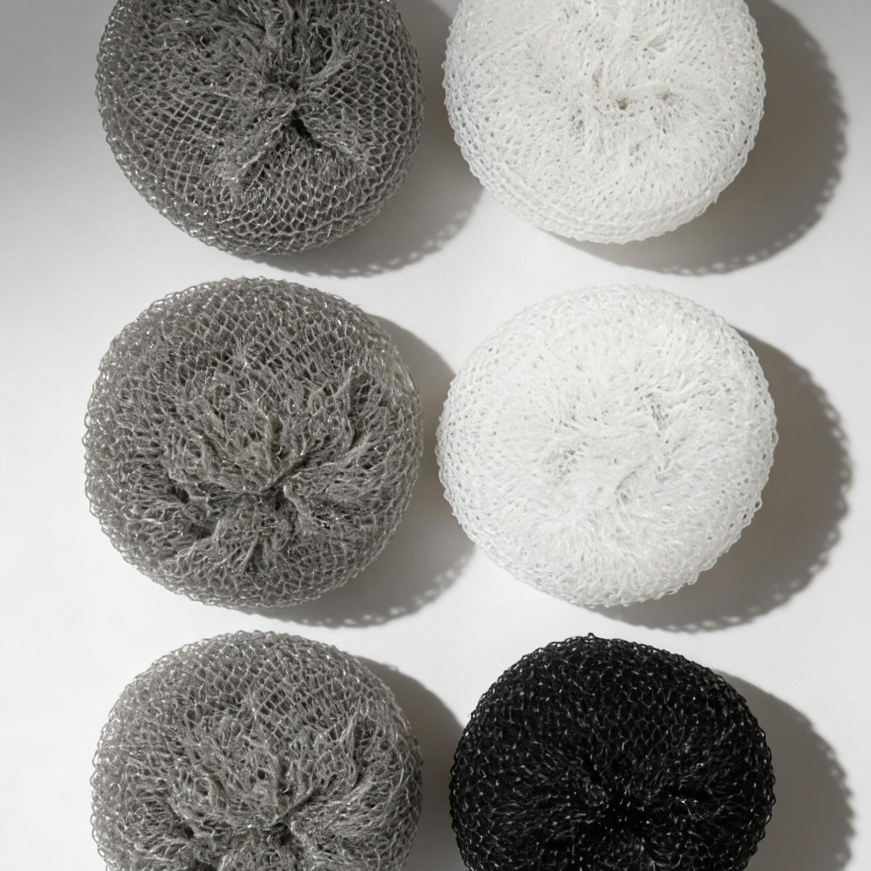 5 Fiber Cleaning Balls Minimalist Style, Oil Removal & Stain Removal, No Shedding, Safe for Pots, Home Kitchen Daily Clean