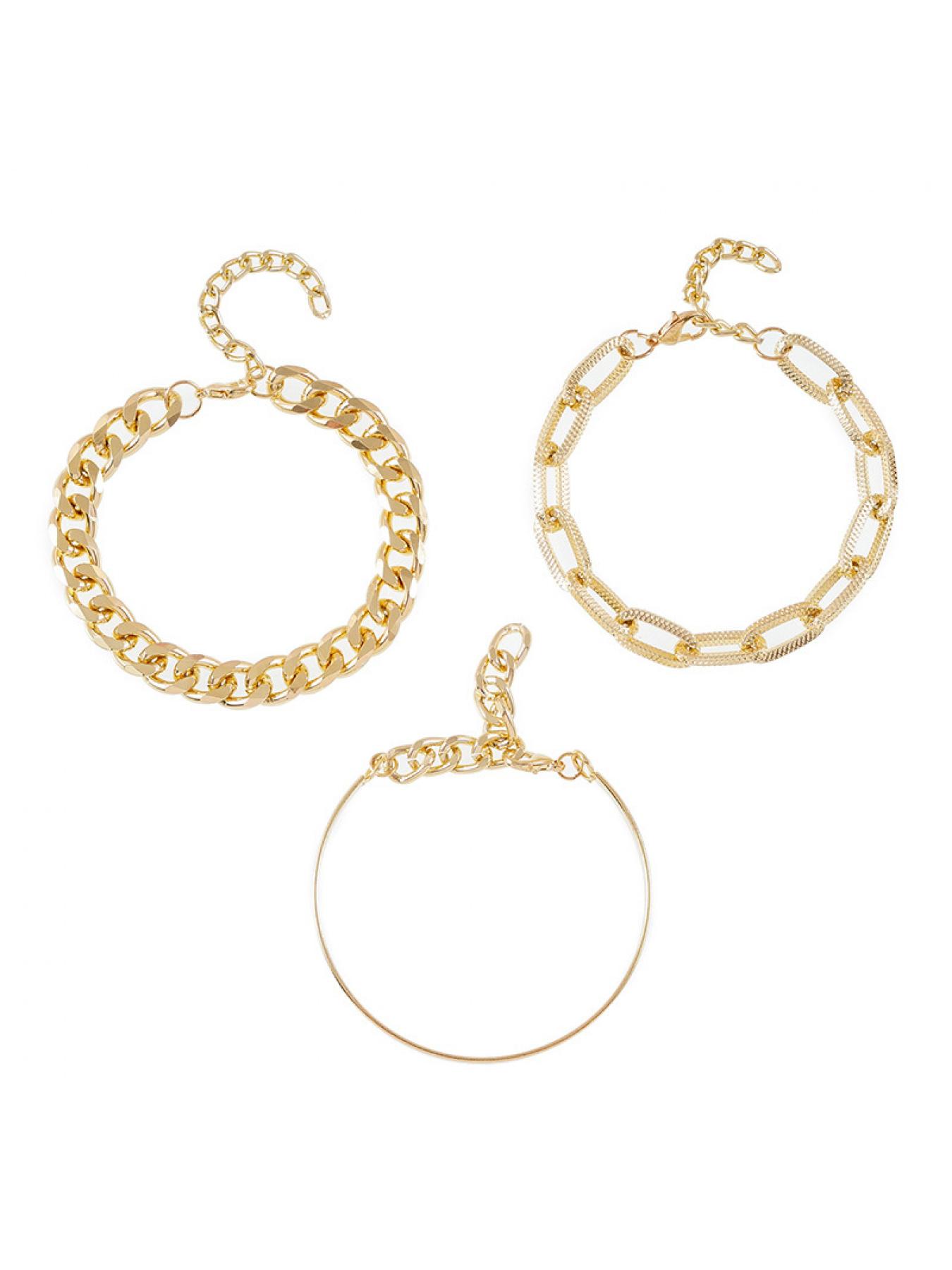 bracelet Fashion and Unique Statement Necklace Bracelet Set in Gold for European and American Style