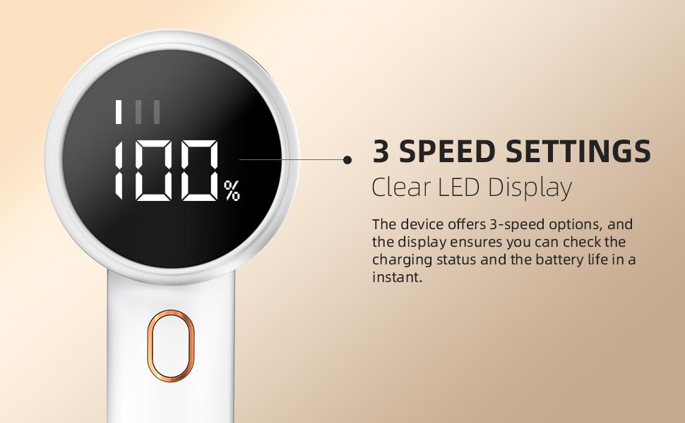[Frsara] 2026 Edition Lint Remover Free 6 Spare Blades Cordless Fabric Shaver Rechargeable Portable Sweater Defuzzewith 3 Speeds Digital LED Display for Clothes Furniture Sweater Couch Blanket