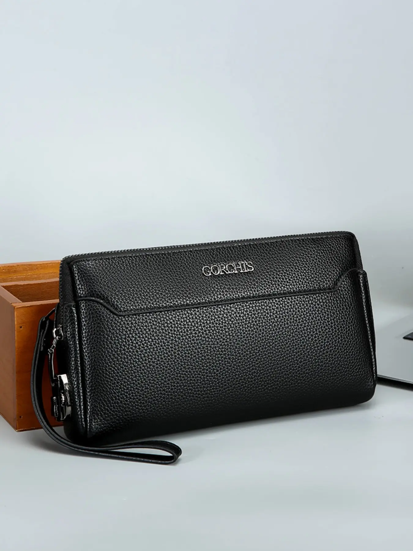 Business Men's Handbag, Durable Texture Material, Password Lock Design, Large Capacity, Secure Privacy, Ideal for Daily Use, Clutches
