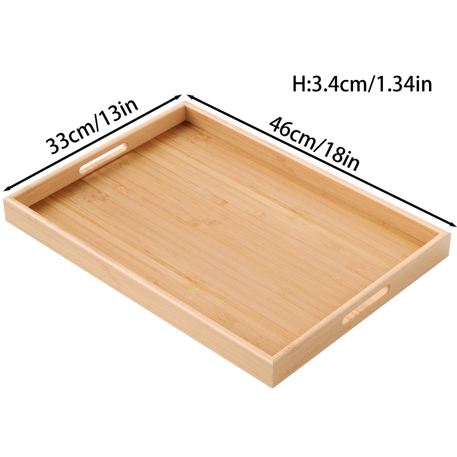 Flat Bamboo Rectangular Storage Tray, for Water Cup, Coffee Cup Storage, Hotel Restaurant Tea Set, Home Daily Plate, Tableware