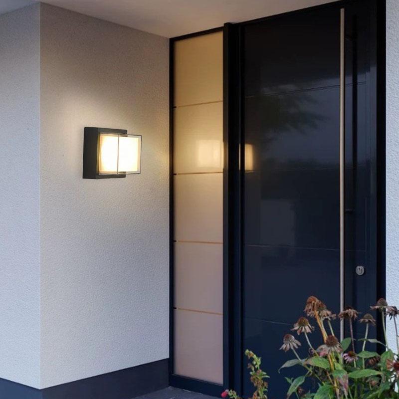 Modern Outdoor Ceiling Light, Aluminum Square LED Porch Lamp, 3000k, Ideal for Corridor, Balcony, Garage, Indoor Outdoor Use