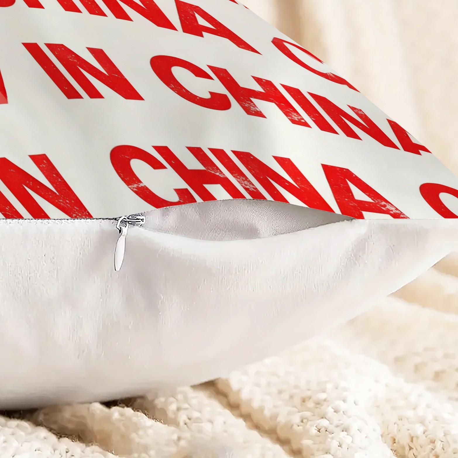 1 Pack Letter Themed Printed Throw Pillow, HD Digital Print Decorative Accent Pillow, Non-Fade Decorative Cushion for Couch & Bed, Minimalist Home Decor Pillow, 18×18 Inch