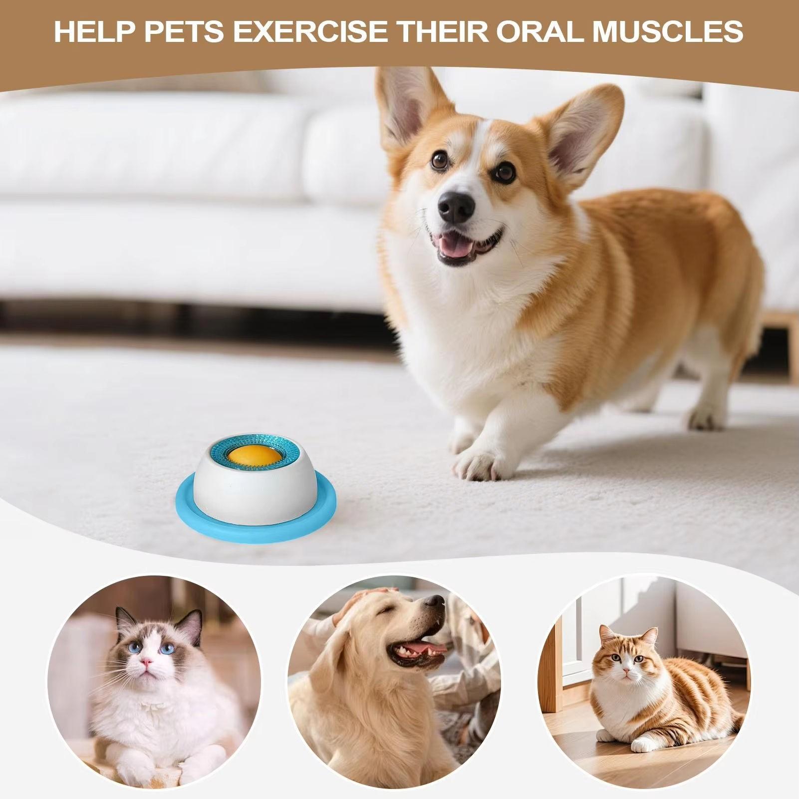 Dog Licking Bowl Slow Feeder Interactive Anti-Anxiety Snack Dispenser with Non-Slip Base for Puppies & Kittens Promotes Dental Health retractable leashes cat lover bag adjustable pet harness collar safety treat pouch two breakaway fordogs mini tracker