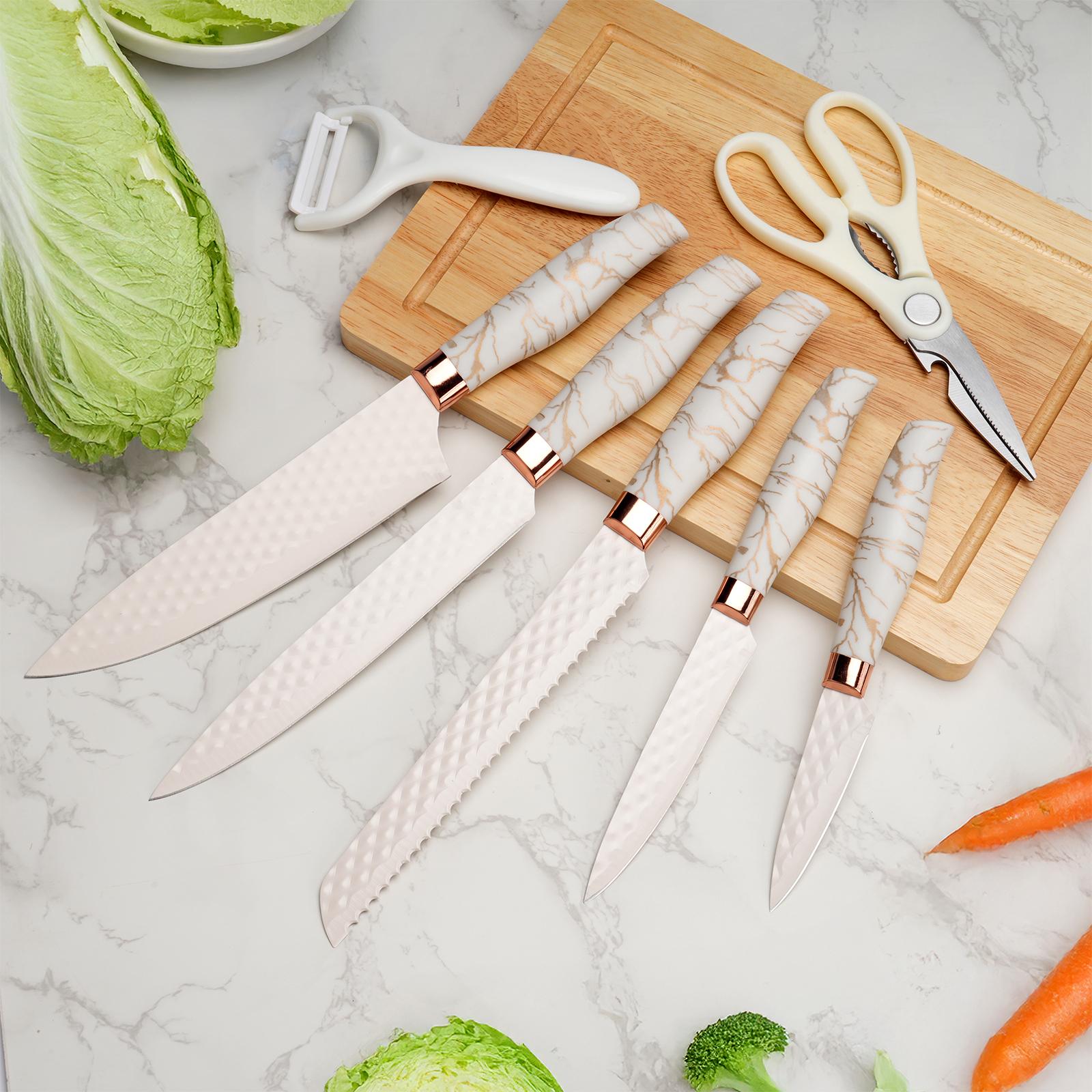 16 Piece Kitchen Knife Set, Silicone Kitchen Utensils Set, Clear Storage Rack, Can Cut Meat and Vegetables, Can Cook Noodles, Can Make Soup, Can Stir-Fry, Gift Set