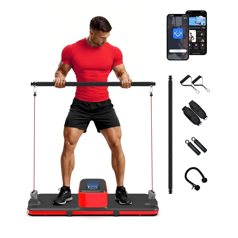 Home Gym Equipment: Smart Digital Cable Machine, Adjustable Resistance, Portable Strength Training System, Suitable for Full-Body Workouts, for Home, Apartment, and Garage