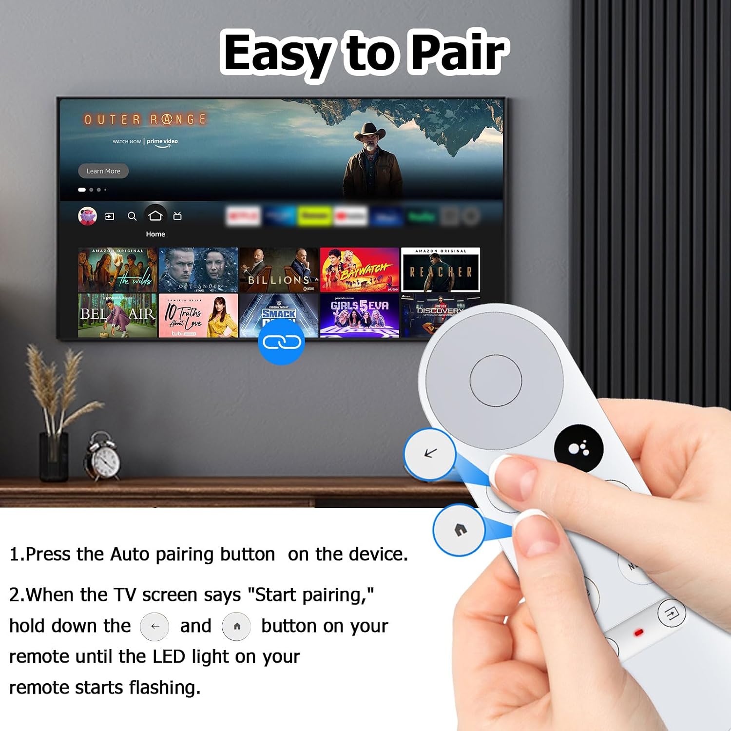 Voice Remote Control for  Chromecast 4K -  for G9N9N, GA01409-, GA01919-, GA01920-, GA01923-, GA02463-, GA02464-