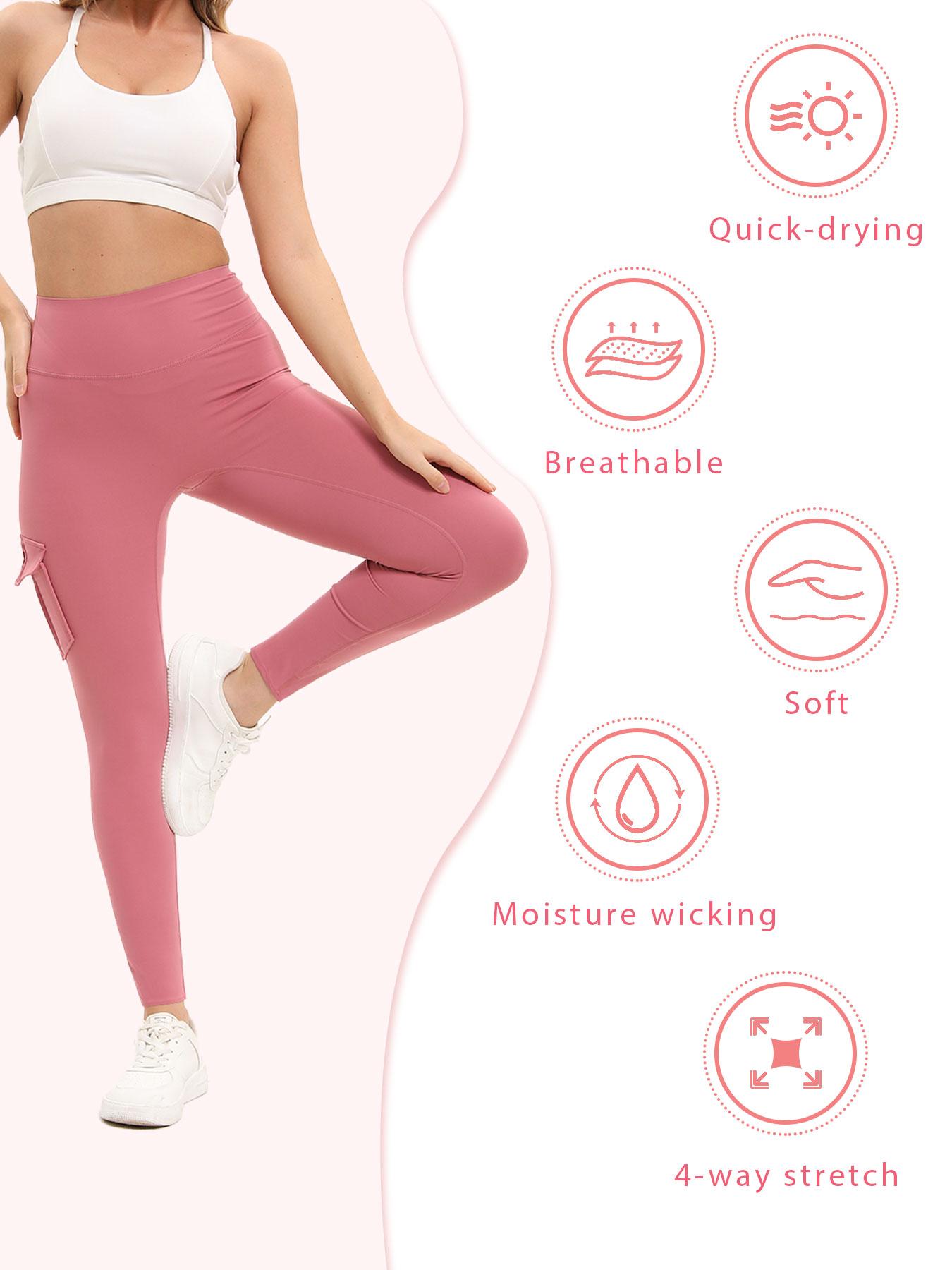 3PCS Women's Butt Lifting Leggings with Flap Pockets High Waist Tummy Control Side Pocket. Sporty, Comfy and Breathablal for Yoga, Gym, Workoe and Running Ladies'   Activewear   for All Seasons