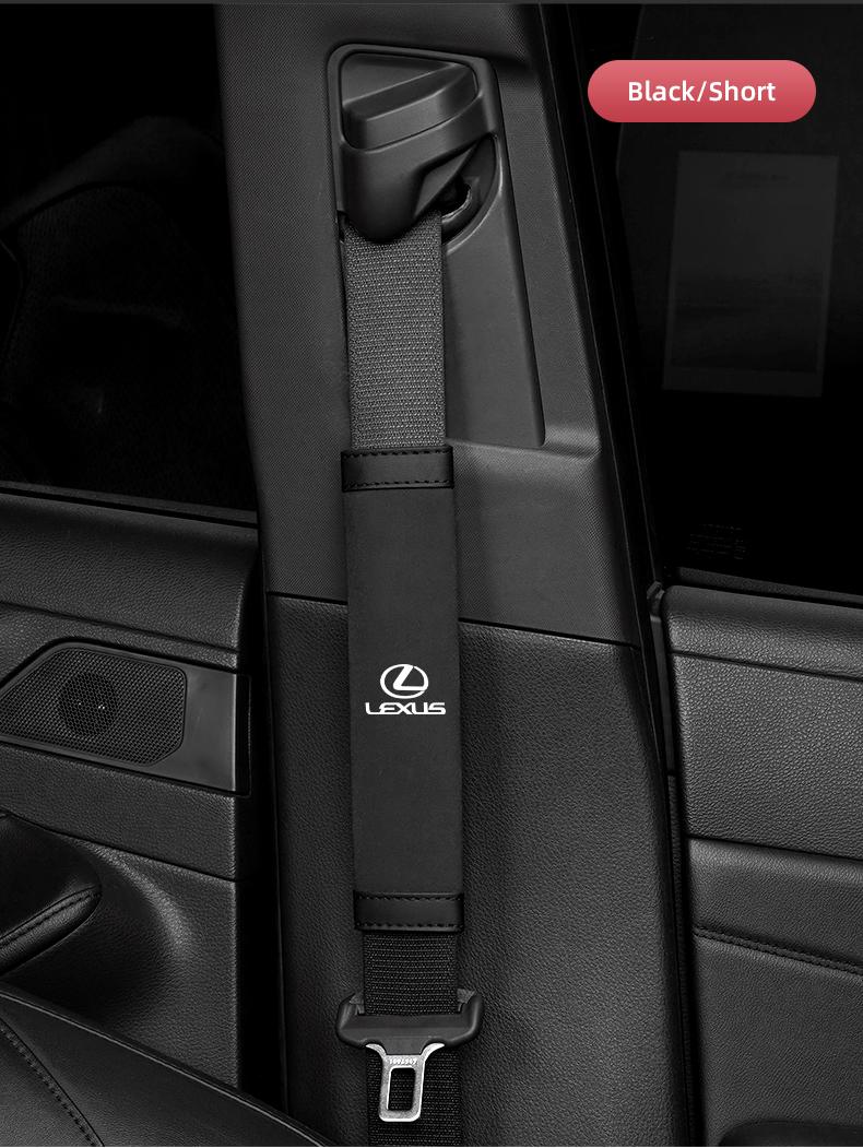 2Pcs Car Seat Belt Safety Shoulder Covers Car Accessories For Lexus IS500 LS460 RC200 LM300 RX450 LX NX350h LC UX CT RZ450e RC300 GX400 GS200t GS300h LS600 RX300 TX LBX HS250