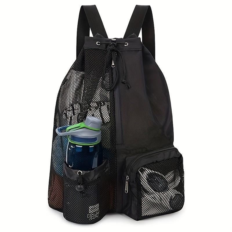 Mesh Drawstring Backpack, Beach Bag Swimwear, Gym and Workout Cinch Pack, Versatile Sports and Travel Essentials