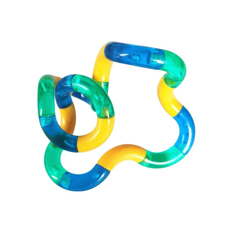 Deformable Rope Fidget Toy Deformation Rope Knot Pressure Stress Relief Toys Rrainbow Color Anti Stress Deformable Rope Best Toy
