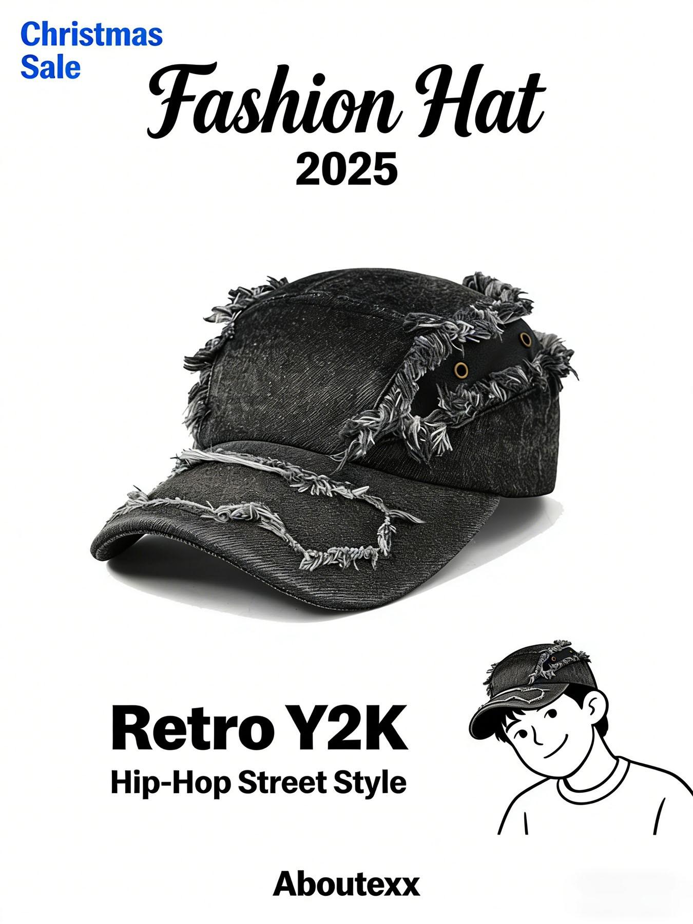 Flash Deal | Abouthexx Shop | Skin-friendly & Breathable | Comfy Washed Material | Y2K 5-Panel Cap | Complements any outfit. Must-have for retro fashion lovers.