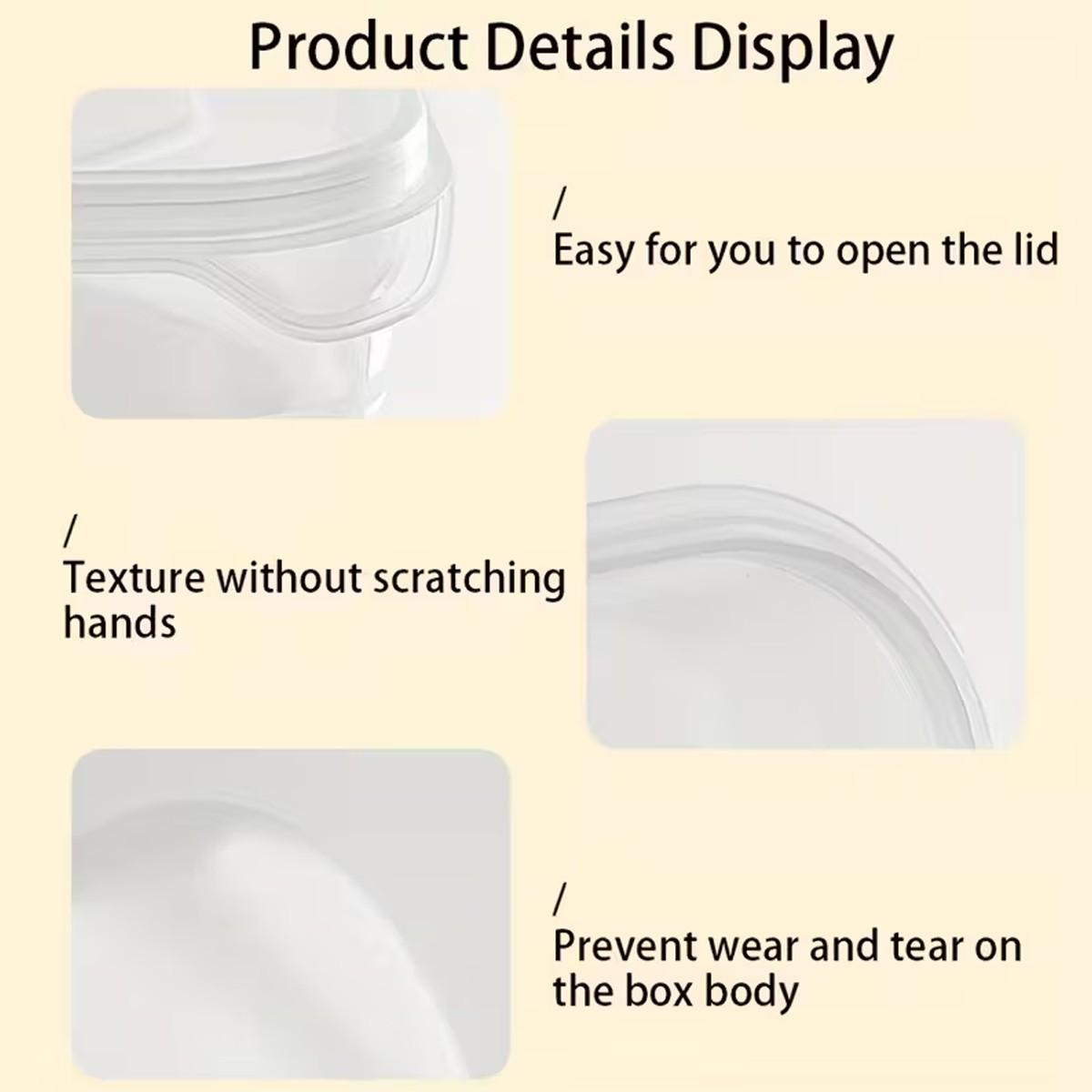 5/10/20pc reusable and stackable freezer food storage box with a sealed lid for leak prevention, suitable for grains, meats, fruits and vegetables. It can also be heated in a microwave oven and is the preferred choice for food storage in kitchens and outd