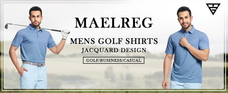 MAELREG Men’s Lightweight Golf Polo – Quick-Dry Athletic Style Shirt with Honeycomb Jacquard Texture Shortsleeve Menswear MAELREG Men’s Lightweight Golf Polo – Quick-Dry Athletic Style Shirt with Honeycomb Jacquard Texture Shortsleeve Menswear