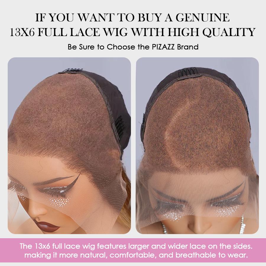 Pizazz Hair 13x6 Ombre Highlight Lace Front Wigs Human Hair with Baby Hair 220 Density 4/27 Honey Blonde straight Lace Frontal Wigs Human Hair