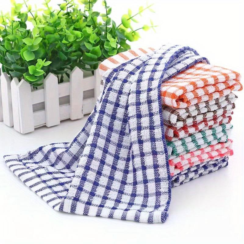 6-Pack Heavy-Duty 100% Cotton Dish Towels - Super Absorbent Kitchen Cloths, Quick-Drying & Lint-Free, Multi-Purpose Cleaning Towels for Dishwashing, Countertops, Bathroom - Reusable Dish Towels (Hand Wash Only) - Ideal for Home & Commercial Kitchens