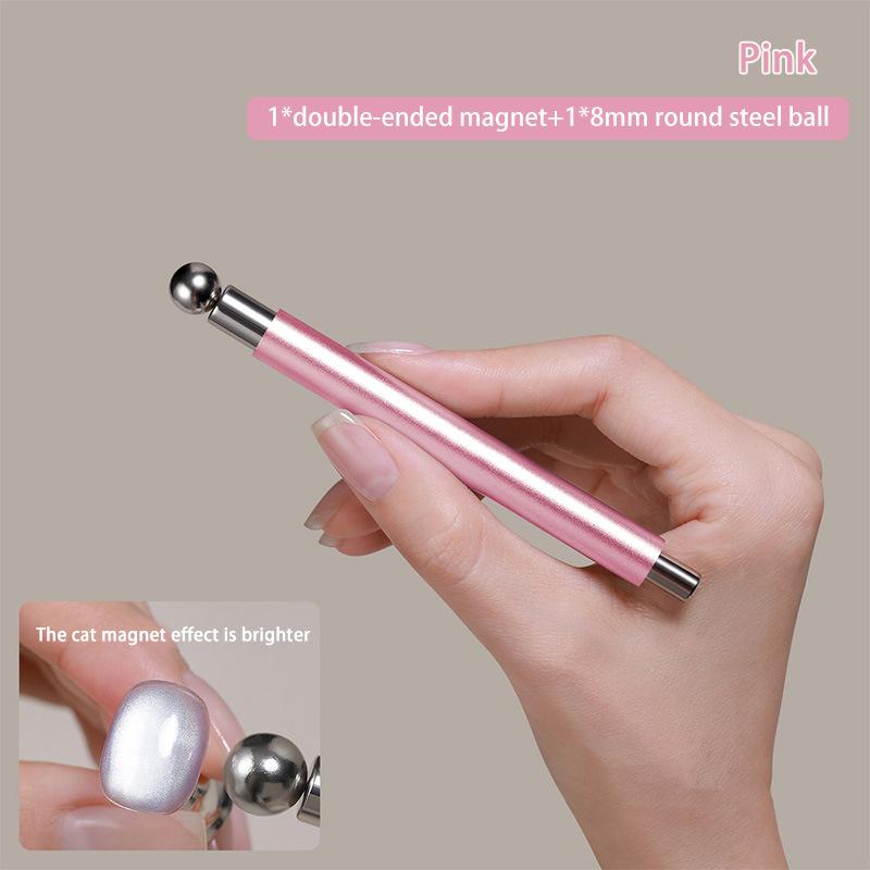 8 counts Double-Ended French Cat Eye Magnets Little Magic Wand Cat Eye Tool Manicure Cigar Magnet Nail Art Nail Care Nail Art Tools