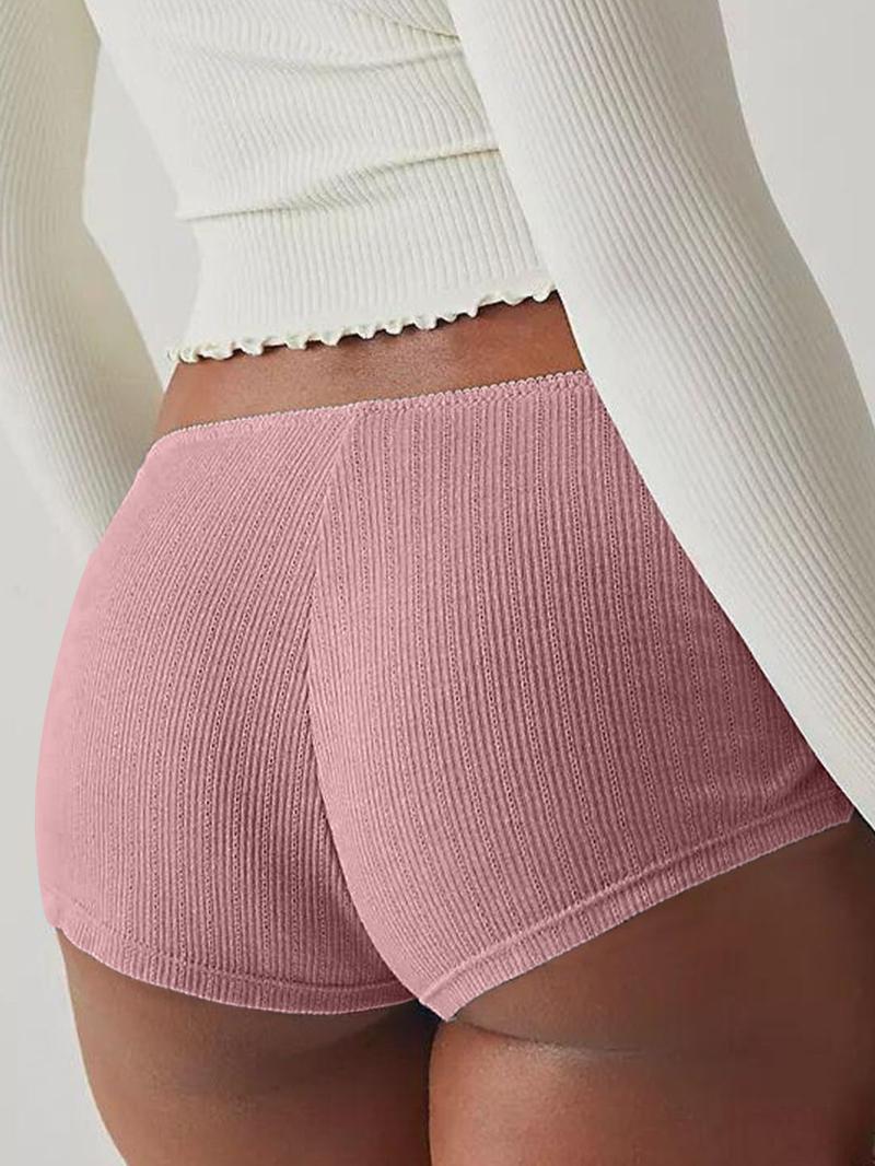 Three-pack Women's Y2K Shorts, Micro Shorts Side Slit Stretch Pajamas Shorts, Slim Fit Ruched Bottoms Cute Leggings