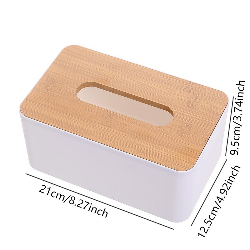 Rectangular covered tissue paper boxes, bamboo-covered tissue paper boxes, square bathroom decorative tissue paper boxes, napkin paper boxes, tissue paper boxes for home, car, home, office and bathroom use, Tissue Holder, Tissue Dispenser