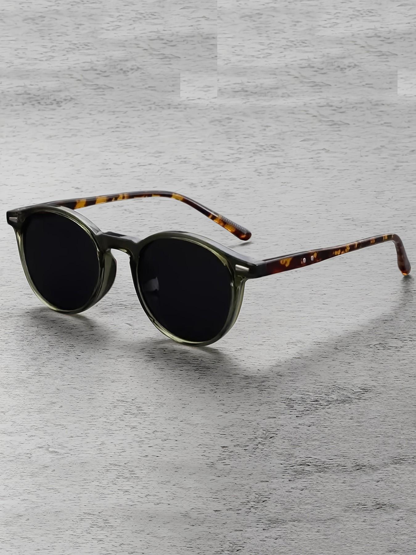 Round Frame Men's Sunglasses, Small Frame Eyeglasses, Fashionable and Comfortable, Ideal for Women, Outdoor Activities, Parties, Travel, Driving, Fishing