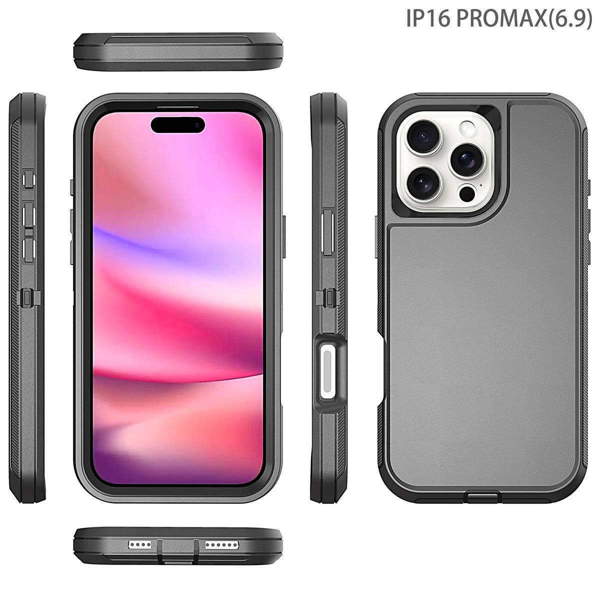 Essential phone case for outdoor workers, suitable for iPhone 16 Pro Max with back clip, iPhone 15 Plus protective case, 14 Max with rotating clip, 13 Pro waist-hanging phone case