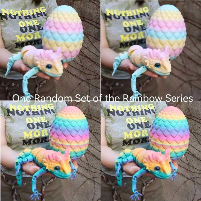 2pcs 3D Printed Animal Design Lizard Egg Figurine Set, Home Decor Accessories, Lifelike Eyes Design, Perfect Gift for Halloween & Christmas