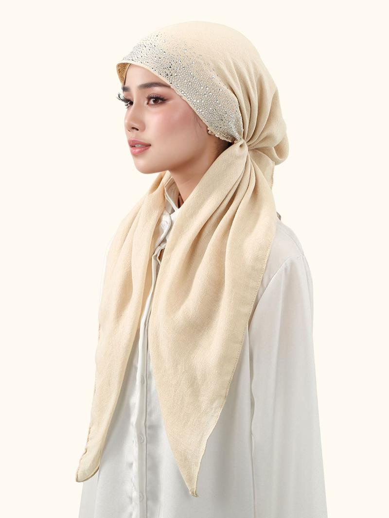 Your Ramadan/Eid hijab just got easier ✨ Instant khaki Modest hijab with sparkly rhinestones—stretchy, no-fuss, and the ideal glam touch for any festive fit. Add this to cart STAT!