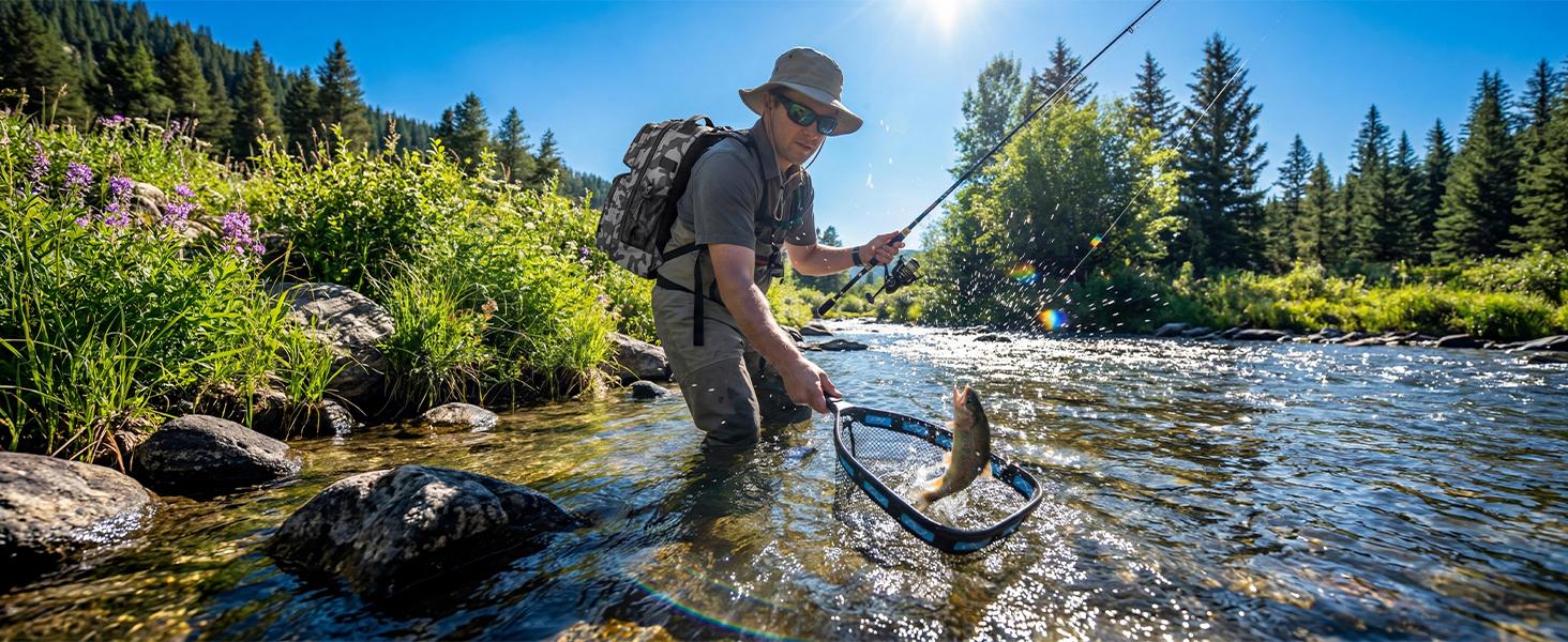 Fishing ar- Fishing Rod and Reel Combos, Fishing Backpack, Fishing Net, Fishing Bag with Rod Holders and Tackle Box for Freshwater/Saltwater, Fishing Gifts for Men