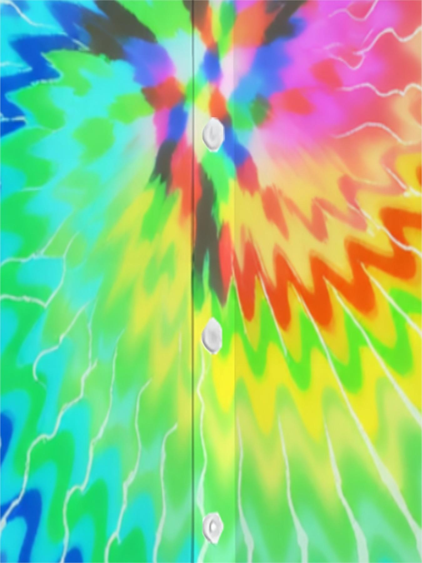 Rainbow Vortex Print Short Sleeve Shirt, Unisex, Summer Casual, Lightweight and Breathable, Colorful Pattern Design