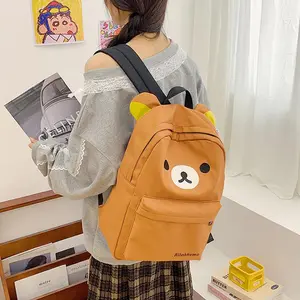 Kawaii Bear Rilakkumas Backpack Large Capacity Backpack Stylish Student School Bag Shoulder Bags Schoolbag Gift