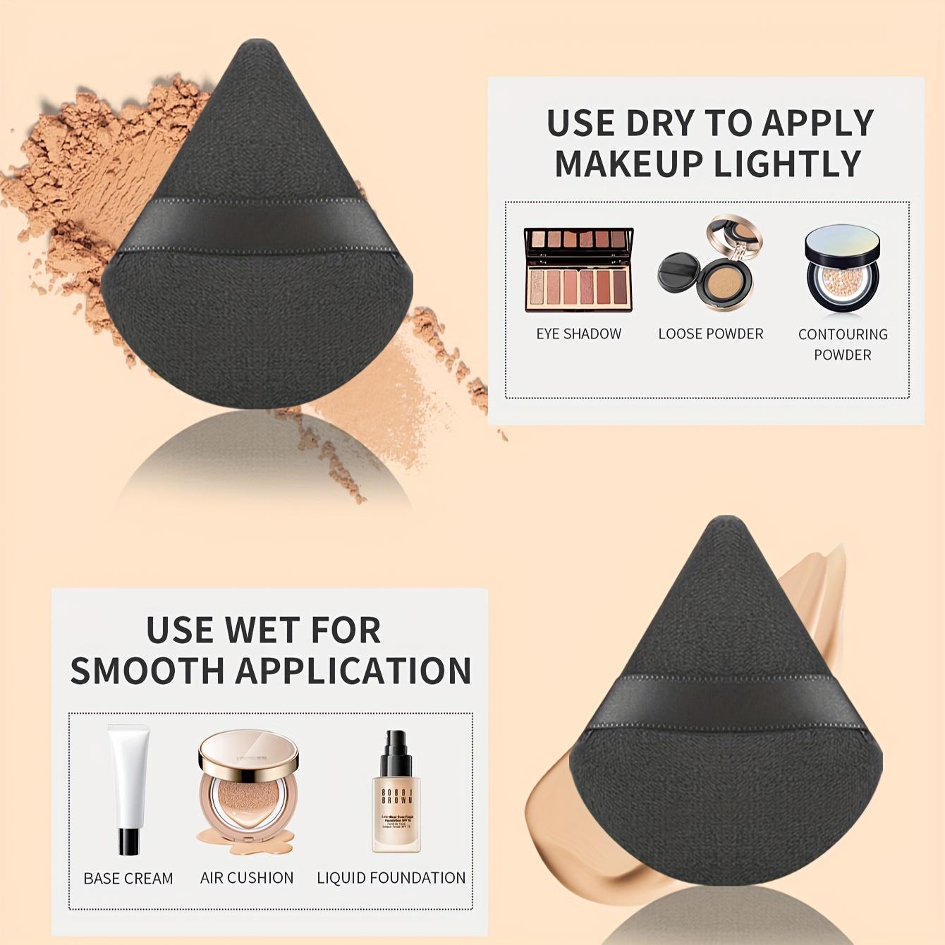 2pcs Black Oval Toothbrush Foundation Brushes + 2pcs Makeup Sponges – Portable Beauty Duo Brush Liquid & Cream Blending Set for Travel, Beginners & Daily Makeup Synthetic Makeup Brushes