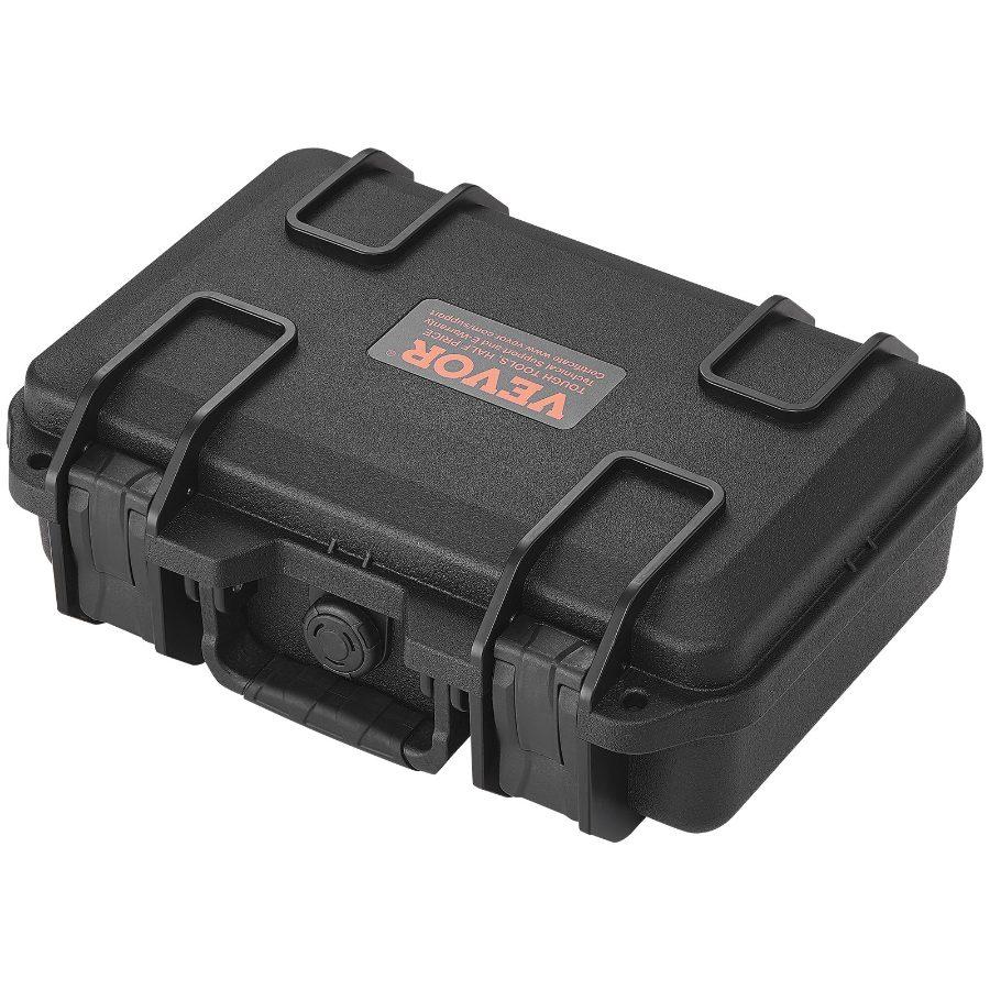 VEVOR Hard Pistol Cases with Pre-cut PU Foam, Waterproof Dustproof Hard Gun Case for 1 Pistol, 12.59×9.01×4.4 in Lockable Pistol Case, Black