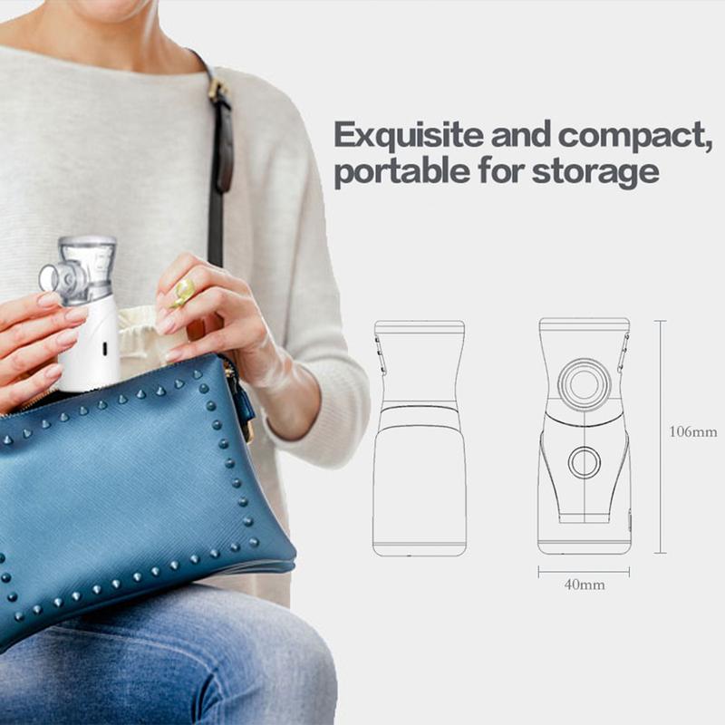Portable Nebulizer for Adults and Kids,Handheld Mesh Nebulizer, Rechargeable Ultrasonic Nebulizer for Travel Home Use