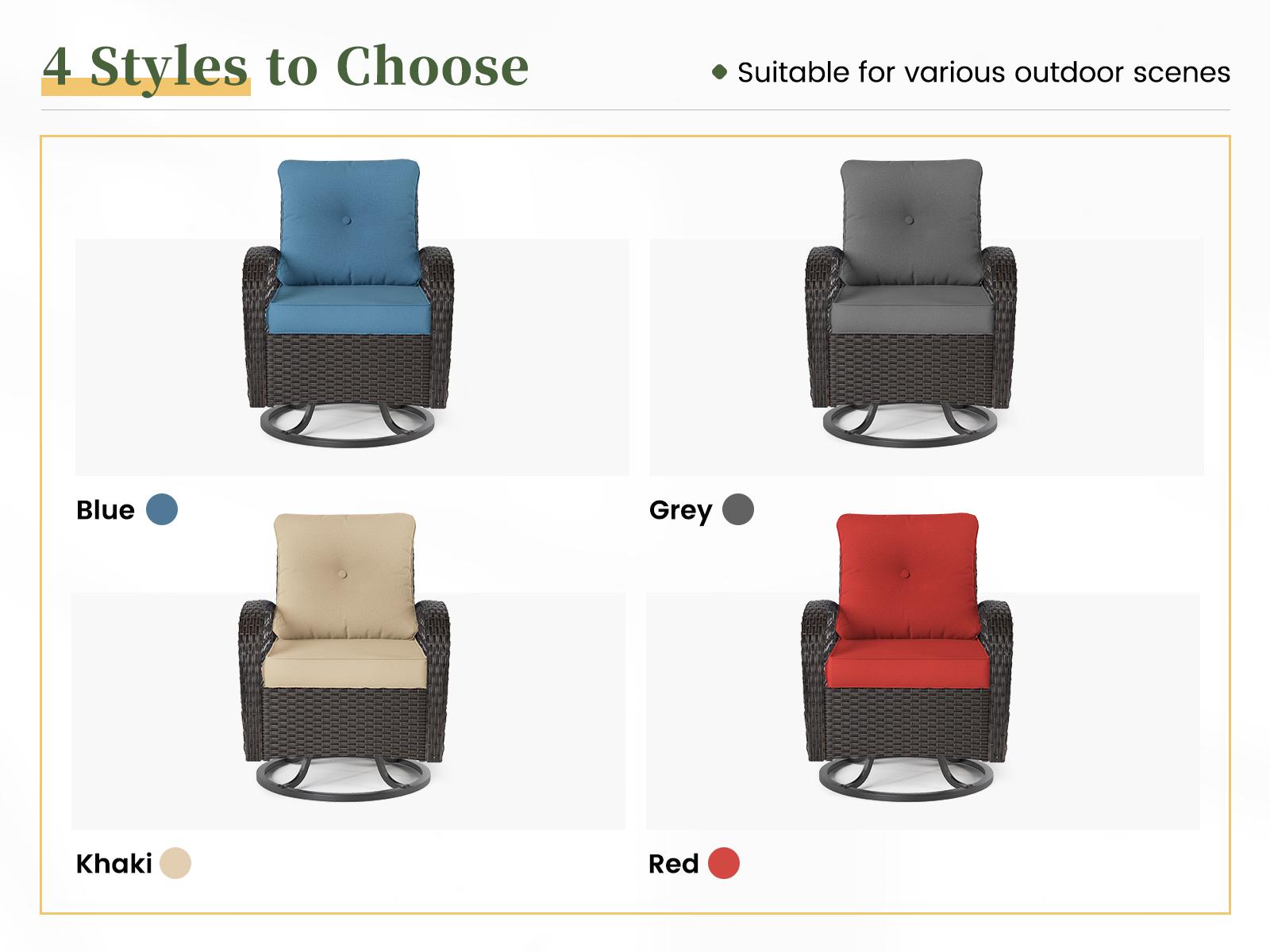 UDPATIO 3 Piece All-Weather Greenish Patio Furniture Set with Wicker Design, Rattan Rocking Chair, Glass Top Side Table Thickened Cushions Outdoor Deck Relax SpringGardening UDPATIO 3 Piece All-Weather Greenish Patio Furniture Set with Wicker Design, Rattan Rocking Chair, Glass Top Side Table Thickened Cushions Outdoor Deck Relax SpringGardening