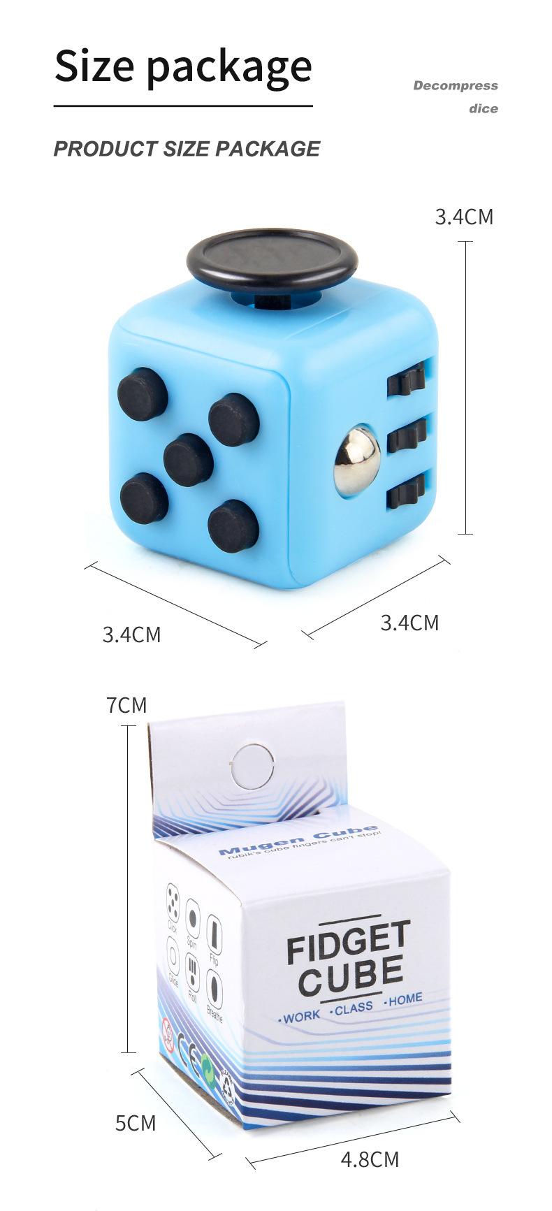 6-Side Fidget Cube Stress Relief Infinity Cube Dice Toy for Adults
