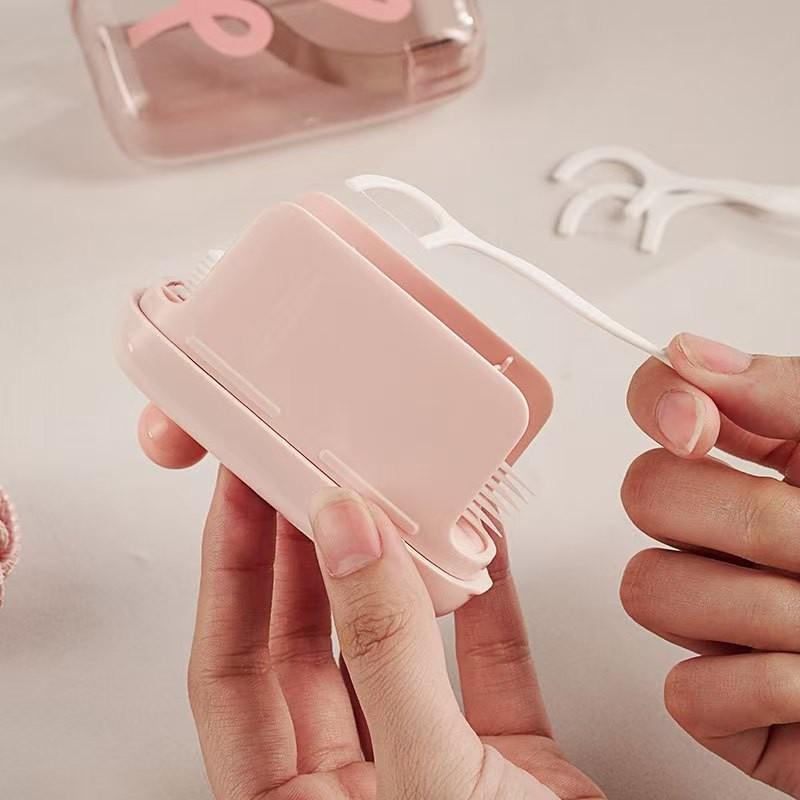 Automatic Floss Dispenser Box, Dental Floss, Multi-Dopamine Design, Portable High-Aesthetic Mini Oral Travel Toothpick Holder, Safe for Outdoor Use