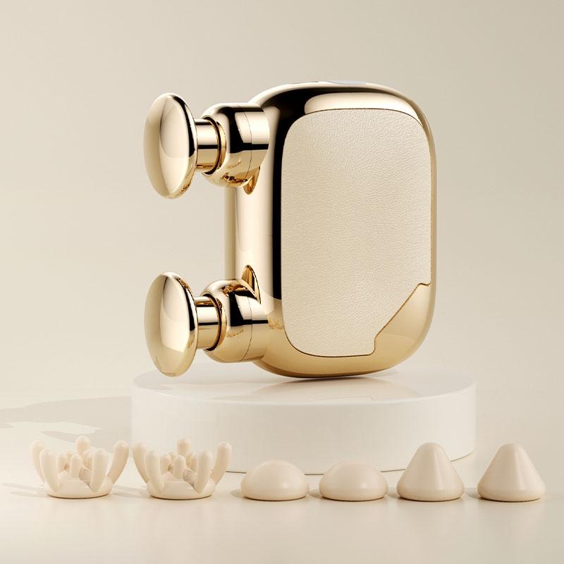 Mini Dual-Head Fascia Gun, Powerful Deep Muscle Massager, Equipped With 3 Massage Heads And 3 Adjustable Speed Settings; Supports USB Charging, Suitable For Travel, Exercise, And Daily Use. It Is An Ideal Travel Companion And A Great Gift Choice.