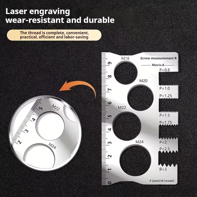 1pc Metal Solid Screw and Bolt Measuring Caliper, Durable Precision Tool for Accurate Thread and Distance Measurement, Ideal Father's Day Gift