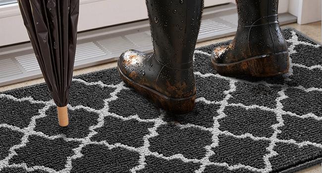 Washable Non Slip Runner Rug, Dirt Trapping Rubber Backing Carpet Runner for Entryway Hallway Kitchen Laundry Room