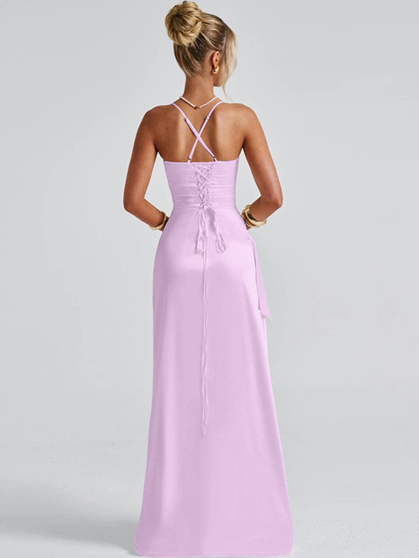 Viral TikTok Bodycon Dress! Women's Lace-Up Backless Slip Dress | Sleeveless Club Dress, Elegant Evening Gown for Party & Holiday - TikTok Shop Viral TikTok Bodycon Dress! Women's Lace-Up Backless Slip Dress | Sleeveless Club Dress, Elegant Evening Gown for Party & Holiday - TikTok Shop