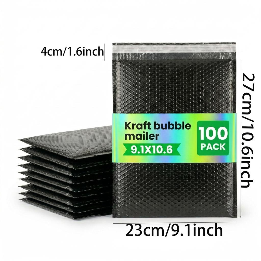 50/100 Pcs 9.1x10.6 Inch Bubble Mailers, Padded Envelopes, Self-Sealing, Waterproof, Ideal for Medium-Sized Items