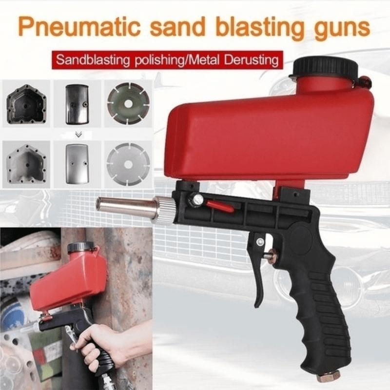 Handheld sandblasting gun Pneumatic small sandblasting machine Plastic glass metal oil and rust removal impurity equipment Sandblasting Tools - portable, pneumatic, gravity supply, adjustable - very suitable for rust removal!