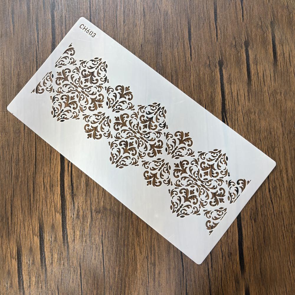 Reusable Cake Stencil Sprinkle Mold, Damascus Pattern Baking Decoration Template, Food Grade Home DIY Cake Printing Tool, Wedding Birthday Party Decor, Pastry Decorating Tools