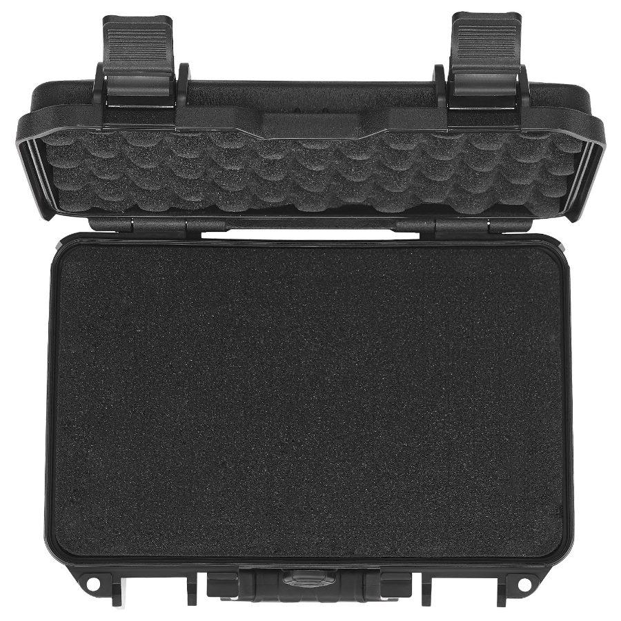 VEVOR Hard Pistol Cases with Pre-cut PU Foam, Waterproof Dustproof Hard Gun Case for 1 Pistol, 12.59×9.01×4.4 in Lockable Pistol Case, Black