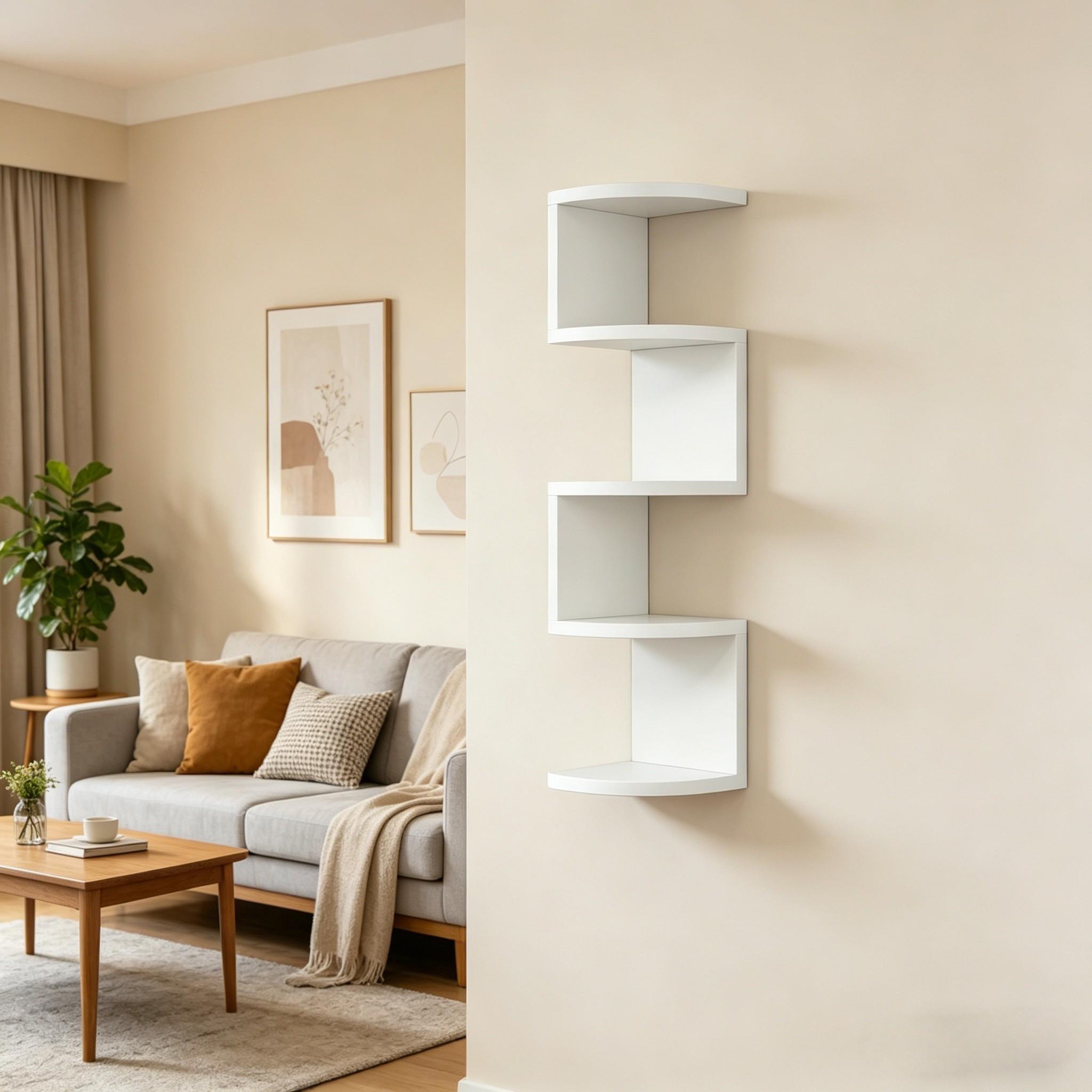 Thick Corner Shelf, No Drilling Wall Mount Organizer, Creative Multi-Layer Waterproof Storage Rack, Home Decor Bookshelf, Small Space Essential