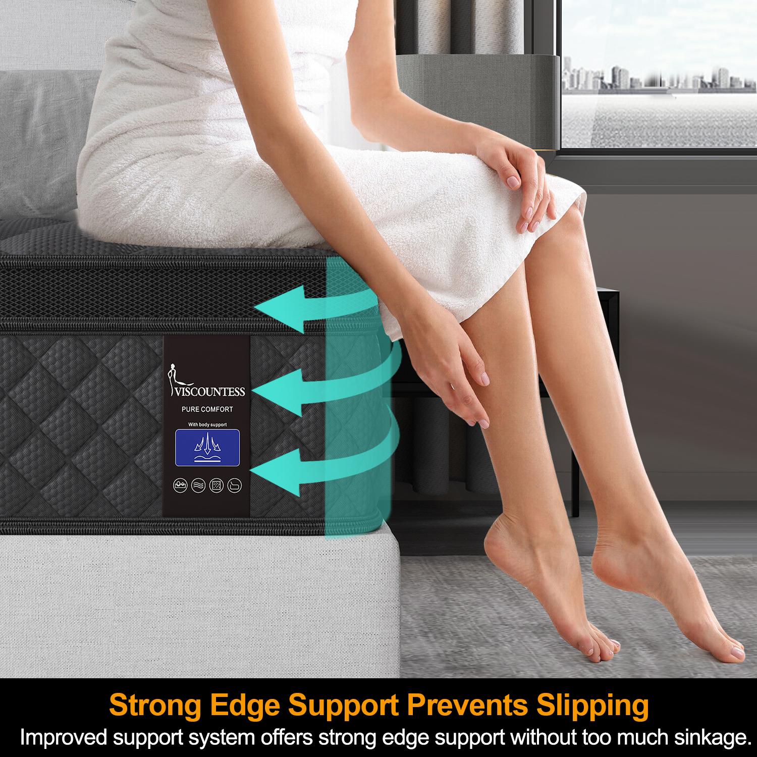 12/14 Inch Twin Full Queen King Size Mattress in a Box,Memory Foam Hybrid Mattress with Individual Pocket Spring for Motion Isolation & Silent Sleep&Lumbar Support & Pressure Relief,Medium Firm