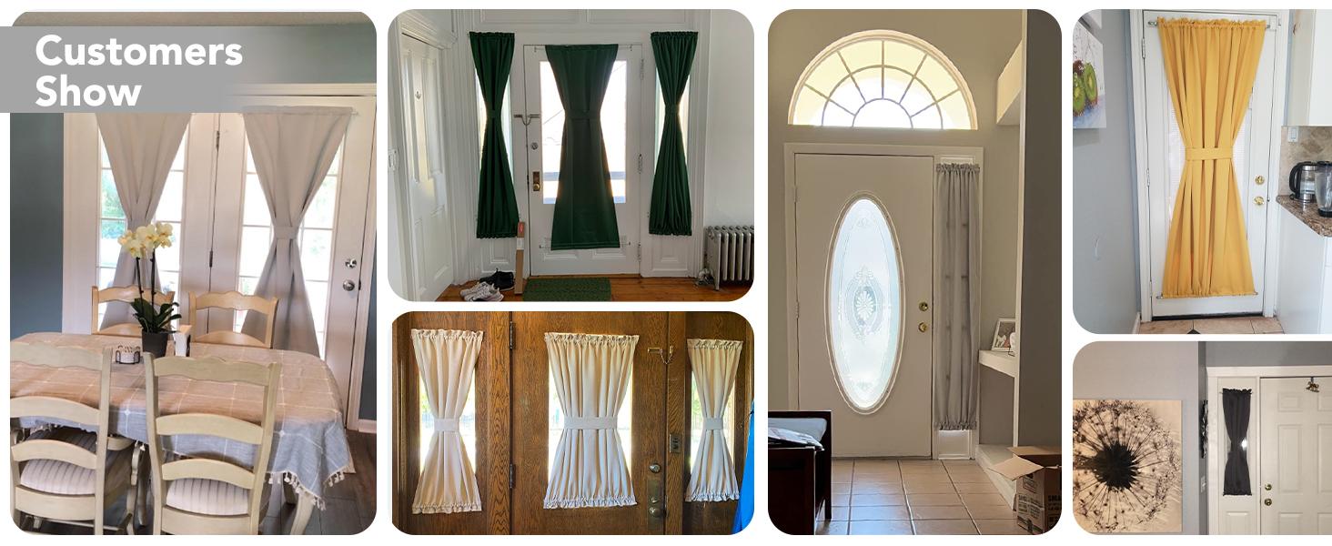 Deconovo Door Curtains(1 Panel)- Dual Rod Pocket & Thermal Insulated Blackout Curtains for front door, patio door, back door and kitchen door, french door window Curtains & Drapes Deconovo Door Curtains(1 Panel)- Dual Rod Pocket & Thermal Insulated Blackout Curtains for front door, patio door, back door and kitchen door, french door window Curtains & Drapes