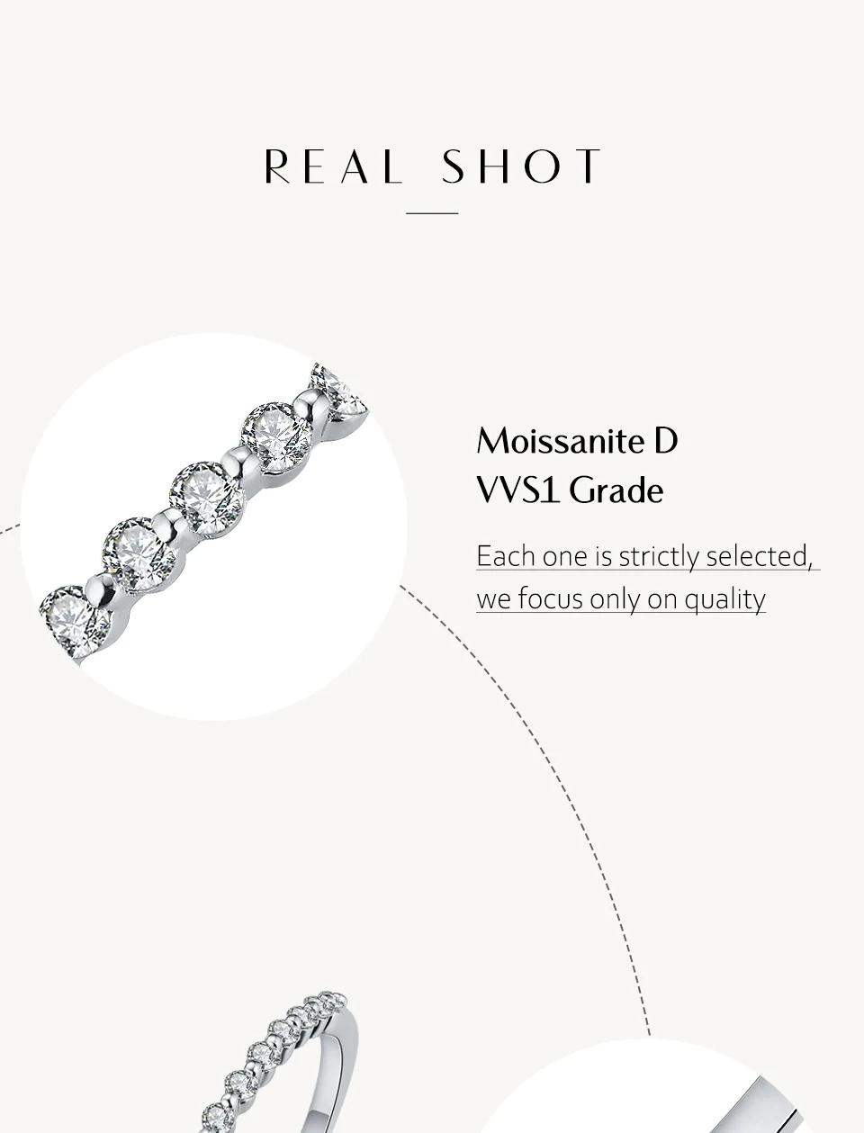 Bubble Ring for Women Synthetic Moissanite Solitaire Ring Eternity 925 Silver Wedding Band Engagement R107 SpringStatements