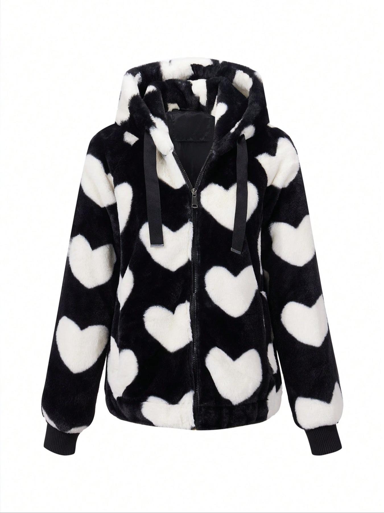 Women's Fall Winter Warm Jacket with Pockets Zipper Fashion Hood Elegant Commuter Casual Simple Daily Wear Coat