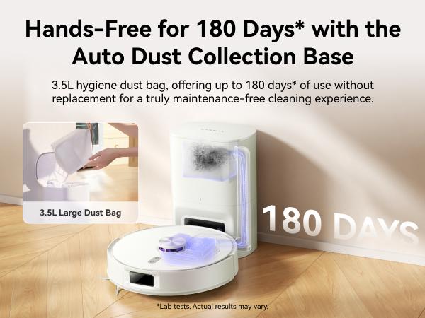 NARWAL Freo S Robot Vacuum and Mop Combo, 8000Pa Suction, 180 Days Hands Free, Self-Emptying Base, LDS Navigation, Obstacle Avoidance, Robot Vacuum Cleaner for Pet Hair & Hard Floors
